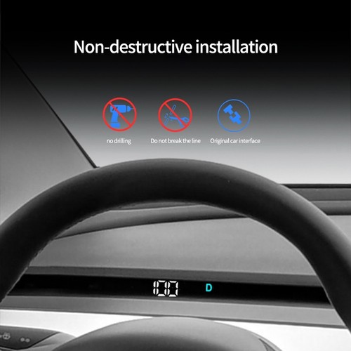 Hud head display - head-up-display, tesla