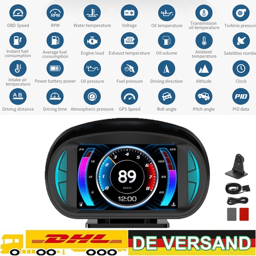 Gps tachometer auto obd2 hud - auto,