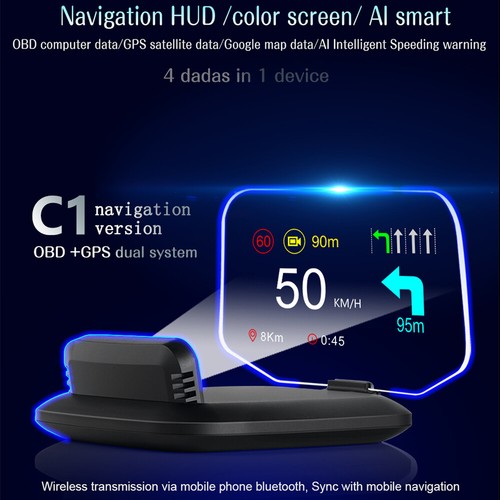 Head display auto obd2 fhd - up,