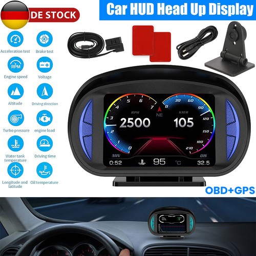 Obd gps hud head display - obd+gps,