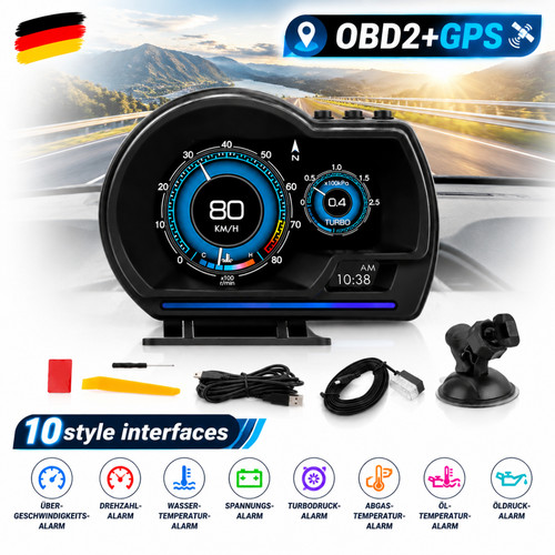 Digital obd2 gps hud - digital, obd2+gps