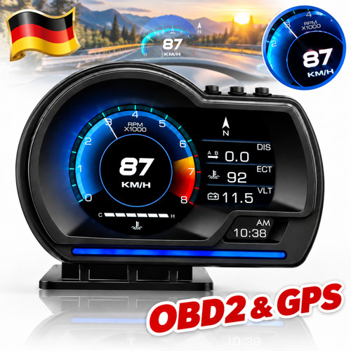 Auto kfz hud - obd2+gps, head-up